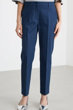 Pantalone a sigaretta cropped - Blu