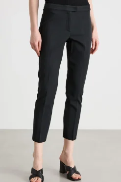 Pantalone a sigaretta in faille - Nero