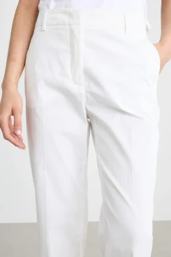 Pantalone a sigaretta in gabardina - Bianco