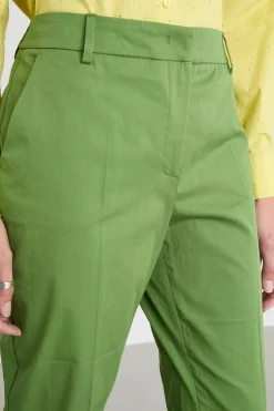 Pantalone a sigaretta in gabardina - Verde