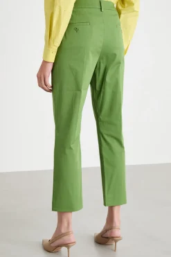 Pantalone a sigaretta in gabardina - Verde