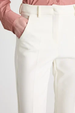 Pantalone a sigaretta in tela - Bianco