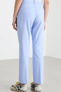 Pantalone a sigaretta stretch - Azzurro