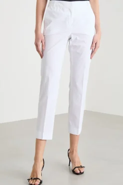 Pantalone a sigaretta stretch - Bianco