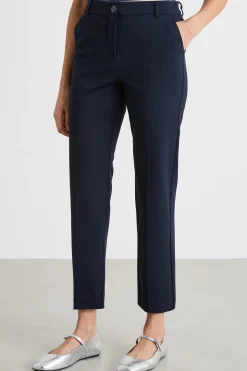 Pantalone a sigaretta stretch - Blu