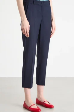 Pantalone a sigaretta stretch - Blu