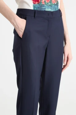Pantalone a sigaretta stretch - Blu