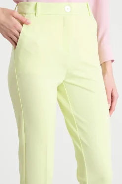 Pantalone a sigaretta stretch - Giallo