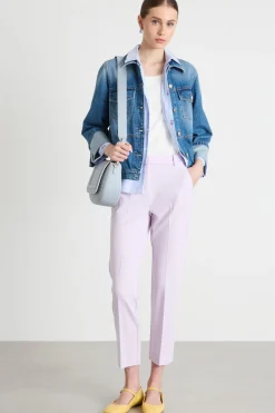 Pantalone a sigaretta stretch - Lilla