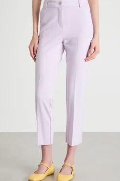 Pantalone a sigaretta stretch - Lilla