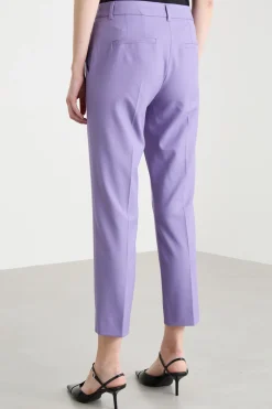 Pantalone a sigaretta stretch - Viola