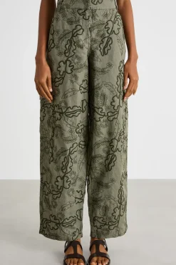 Pantalone cargo in drill - Verde