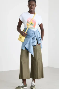 Pantalone cargo in tela - Kaki