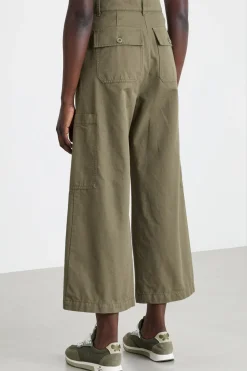 Pantalone cargo in tela - Kaki