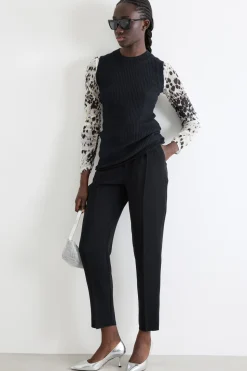 Pantalone carrot in cady - Nero