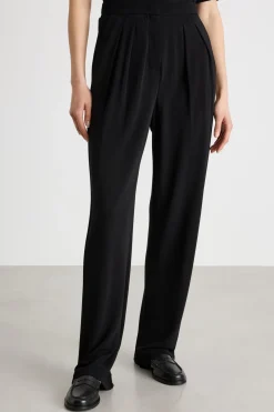 Pantalone carrot in jersey - Nero