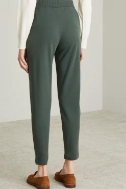Pantalone carrot in jersey - Verde