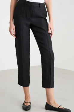 Pantalone chino in lino - Nero