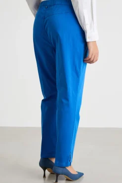 Pantalone chino in raso - Blu