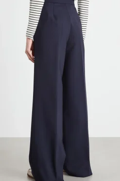 Pantalone con bottoni decorativi - Blu