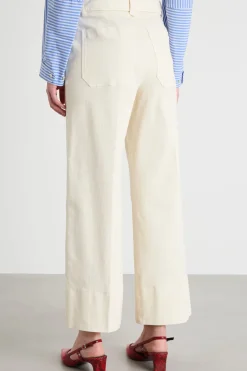 Pantalone con cintura - Avorio