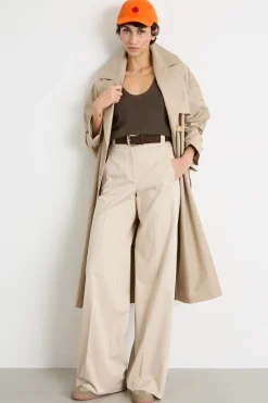 Pantalone con cintura - Beige