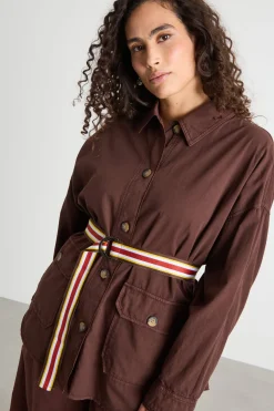 Pantalone con cintura - Marrone