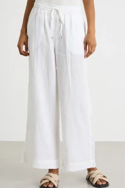 Pantalone con coulisse in vita - Bianco