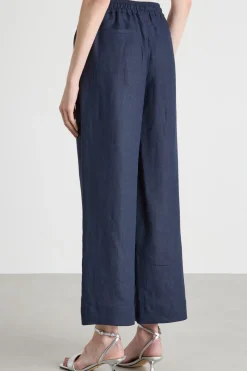Pantalone con coulisse in vita - Blu