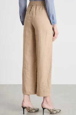 Pantalone con coulisse in vita - Cammello