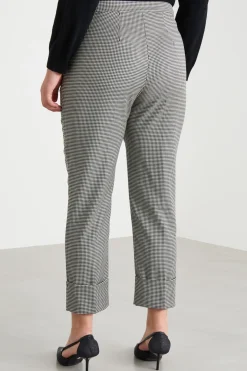 Pantalone con fantasia pied de poule - Nero Bianco