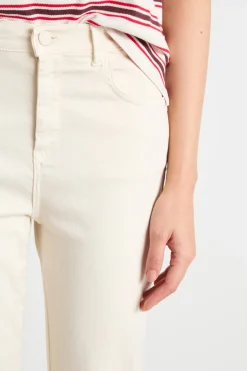Pantalone con fondo svasato - Avorio