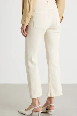 Pantalone con fondo svasato - Bianco