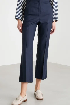 Pantalone con fondo svasato - Blu