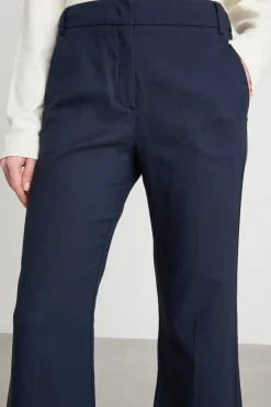 Pantalone con fondo svasato - Blu
