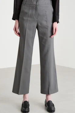 Pantalone con fondo svasato - Grigio