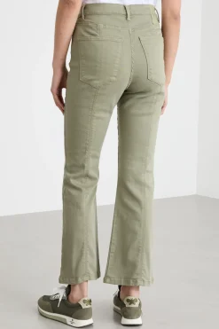 Pantalone con fondo svasato - Verde