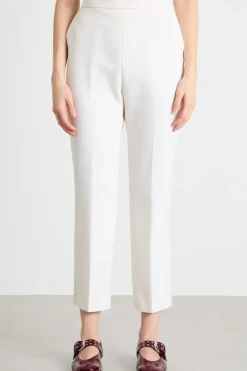 Pantalone con gamba cropped - Bianco