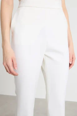 Pantalone con gamba cropped - Bianco