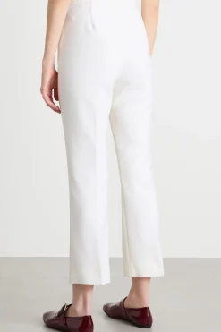 Pantalone con gamba cropped - Bianco