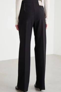 Pantalone con nervature - Nero