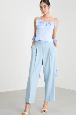 Pantalone con pinces - Azzurro