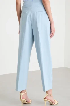 Pantalone con pinces - Azzurro
