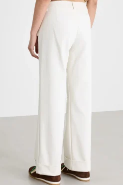Pantalone con risvolto - Bianco