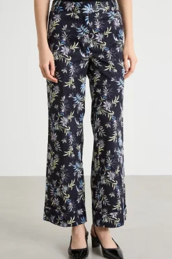 Pantalone con risvolto - Blu