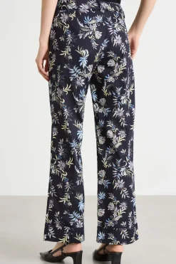 Pantalone con risvolto - Blu
