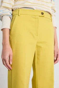 Pantalone con risvolto - Giallo