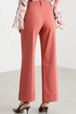 Pantalone con risvolto - Rosa