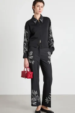 Pantalone con stampa - Nero Bianco