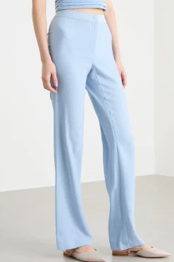 Pantalone con strass - Azzurro